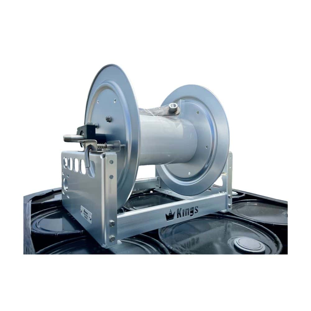 PCE Kings Hose Reel 12in Aluminum Manual Hose Reel PCE Kings Hose Reel 12in Aluminum Manual Hose Reel