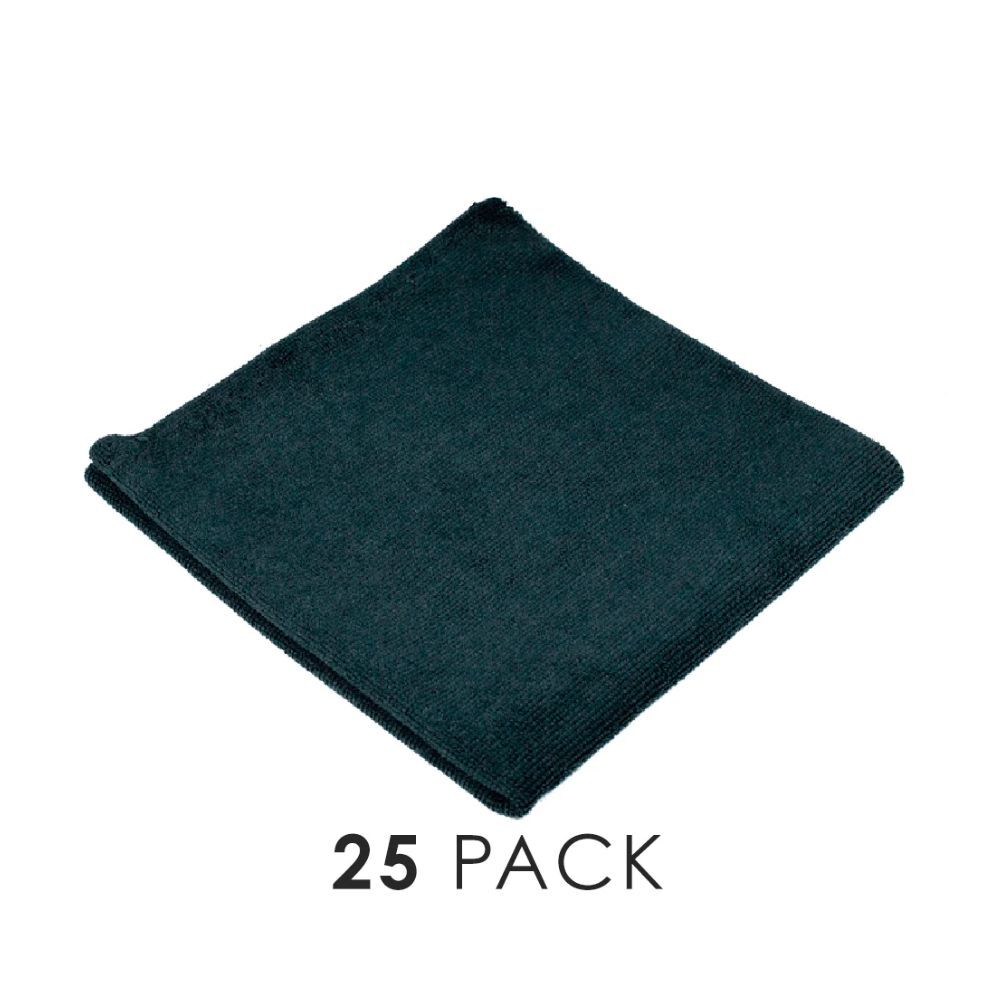 PCE Black Edgeless 245 Microfiber Towels–Pack of 25 TRC